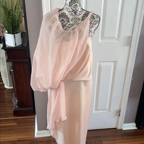 Asos NWT  Pink Chiffon Dress - Picture 1 of 8